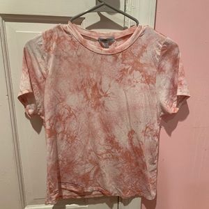 Small Pink and white Tye-Dye  top